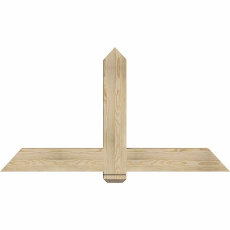 Ekena Millwork Eugene Rough Sawn Timber Gable Bracket, Douglas Fir, 60"W x 32"H x 6"D x 6"F, 13/12 Pitch GBW060X32X0606EUG00RDF